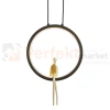 Lampa wisząca AMICI 27cm czarny ring z złotą figurą 3000K perfektmarket (1).webp