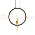 Lampa wisząca AMICI 27cm czarny ring z złotą figurą 3000K perfektmarket (1).webp