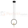 Lampa wisząca AMICI 27cm czarny ring z złotą figurą 3000K perfektmarket (4).webp