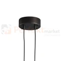 Lampa wisząca AMICI 27cm czarny ring z złotą figurą 3000K perfektmarket.webp