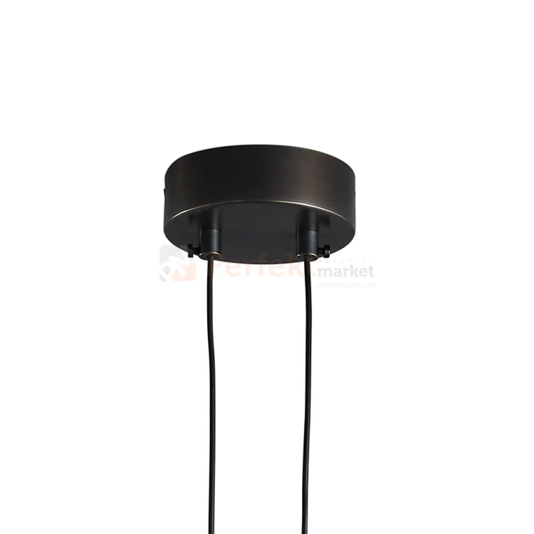 Lampa wisząca AMICI 27cm czarny ring z złotą figurą 3000K perfektmarket.webp