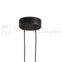 Lampa wisząca AMICI 27cm czarny ring z złotą figurą 3000K perfektmarket.webp