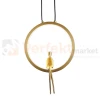 Lampa wisząca AMICI 27cm złoty ring z złotą figurą 3000K perfektmarket (8).webp