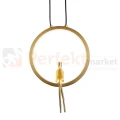 Lampa wisząca AMICI 27cm złoty ring z złotą figurą 3000K perfektmarket (8).webp