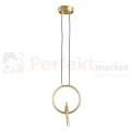 Lampa wisząca AMICI 27cm złoty ring z złotą figurą 3000K perfektmarket (2).webp