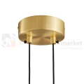 Lampa wisząca AMICI 27cm złoty ring z złotą figurą 3000K perfektmarket.webp