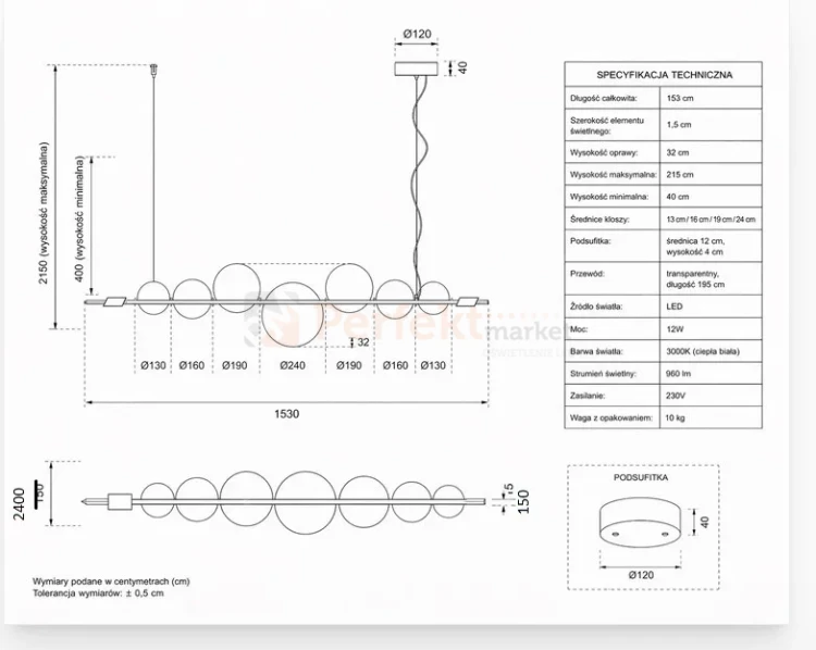 Lampa wisząca AMORE złota szklane kule bąbelki 3000K perfektmarket (8).webp