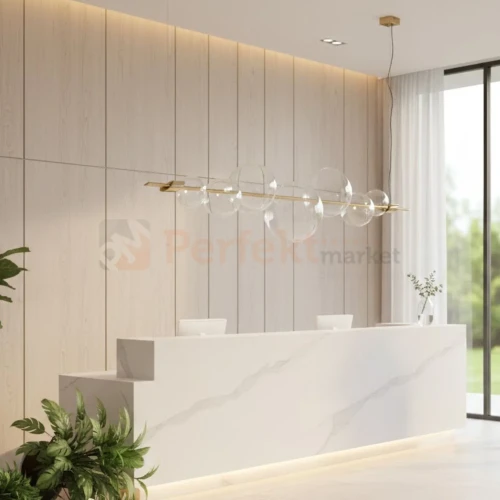 Lampa wisząca AMORE złota szklane kule bąbelki 3000K perfektmarket (3).webp