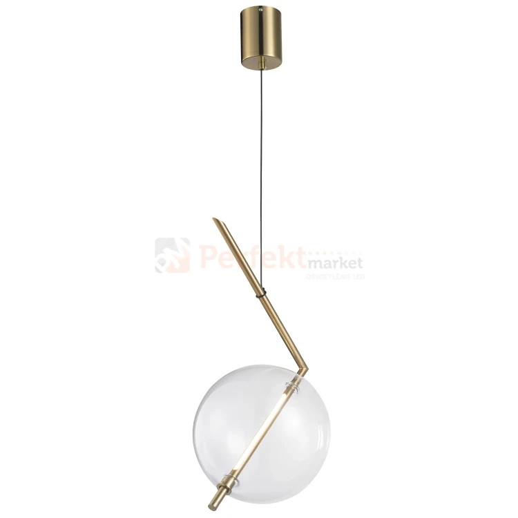 Lampa wisząca AMORE złota szklana kula 24cm 3000K perfektmarket (1).webp