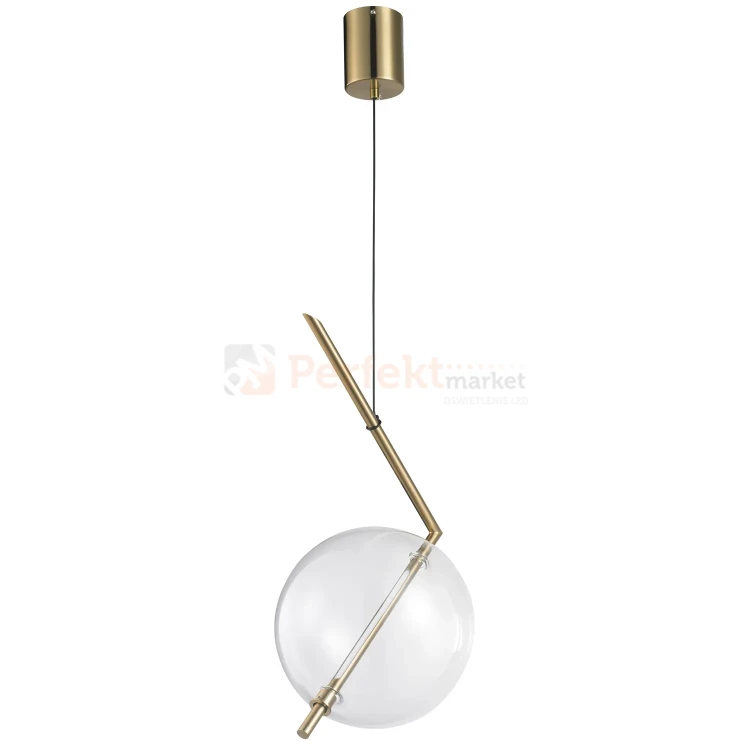 Lampa wisząca AMORE złota szklana kula 24cm 3000K perfektmarket.webp