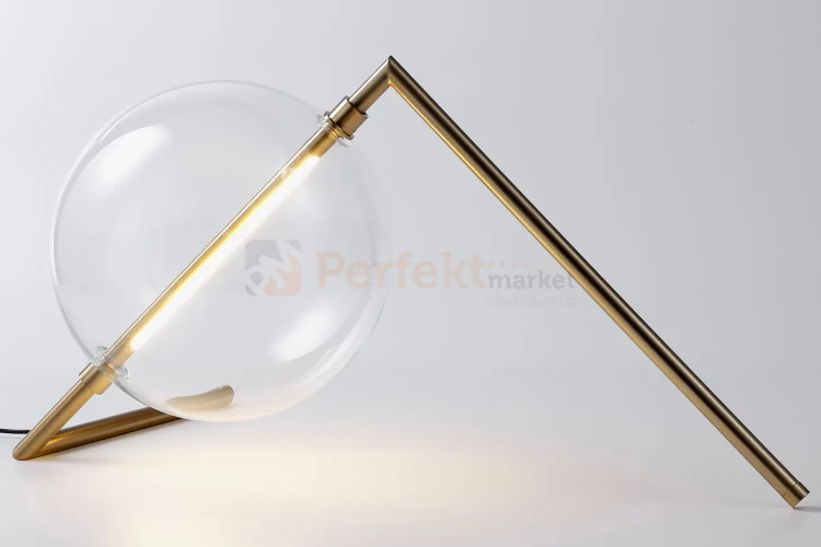 Lampa stołowa AMORE złota szklana kula 25cm 3000K perfektmarket (1).webp