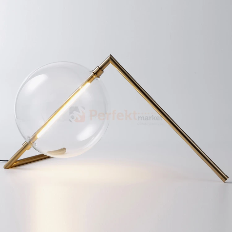 Lampa stołowa AMORE złota szklana kula 25cm 3000K perfektmarket 2.webp