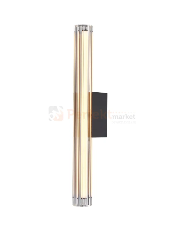 Nowoczesny kinkiet LED tuba szklana ryflowany 50cm 3000K perfektmarket.webp