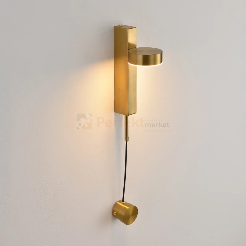 Kinkiet LED złoty FIKO dekoracyjny design 120 cm 3000K perfektmarket.webp