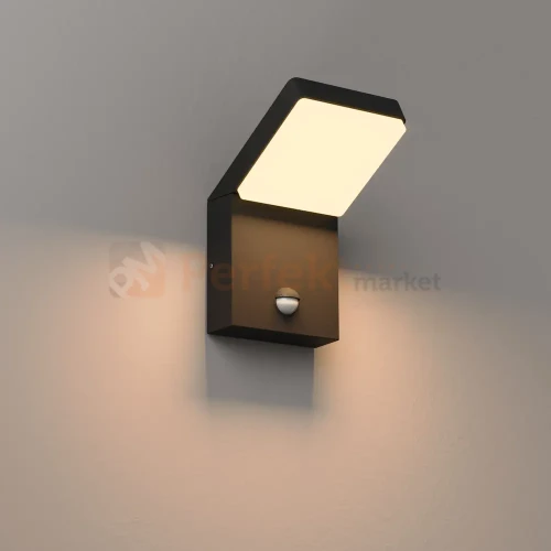Kinkiet elewacyjny z czujnikiem ruchu PIR Fiss 20W 1130lm 3000K IP65 czarny W0472 MaxLight perfekt market olsztyn