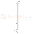 Kinkiet elewacyjny liniowy Moena 15W 559lm IP65 81cm czarny W0460 MaxLight perfekt market olsztyn