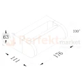 Kinkiet elewacyjny Solden 12W 453lm 3000K IP65 czarny W0462 MaxLight perfektmarket.com.pl