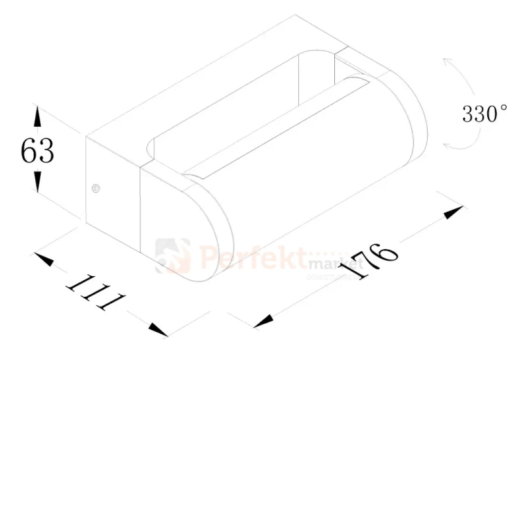Kinkiet elewacyjny Solden 12W 453lm 3000K IP65 corten W0463 MaxLight perfektmarket.com.pl