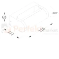 Kinkiet elewacyjny Solden 12W 453lm 3000K IP65 antracyt W0464 MaxLight perfektmarket.com.pl