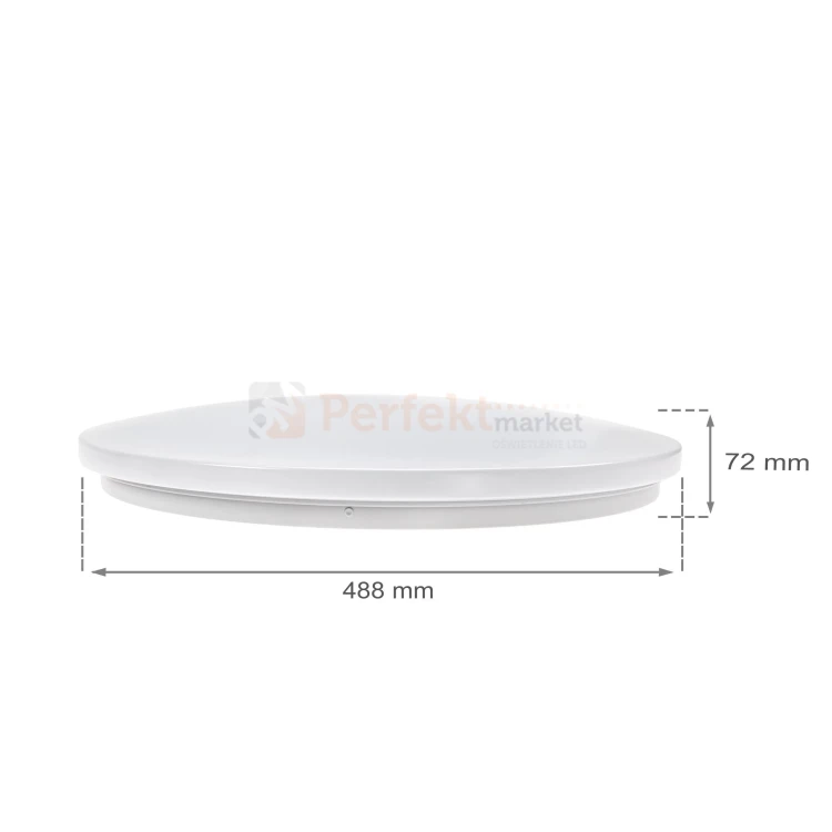 Plafon LED NYMPHEA 36W 2840lm 2600-6500K CCT 230V 130° IP20 488x72mm biały WiFi/BT Spectrum SMART perfekt market olsztyn