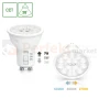 Żarówka LED GU10 230V zmienna moc 3/5/7W zmienna barwa CCT 38° biała obudowa perfekt market olsztyn