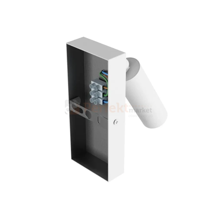 Kinkiet z wyłącznikiem Madara Slim MR11 Switch 1xGU10 230V IP20 140x60x25 biały perfekt market olsztyn