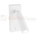 Kinkiet z wyłącznikiem Madara Slim MR11 Switch 1xGU10 230V IP20 140x60x25 biały perfekt market olsztyn