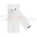 Kinkiet z wyłącznikiem Madara Slim MR11 Switch 1xGU10 230V IP20 140x60x25 biały perfekt market olsztyn