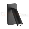 Kinkiet z wyłącznikiem Madara Slim MR11 Switch 1xGU10 230V IP20 140x60x25 czarny perfekt market olsztyn