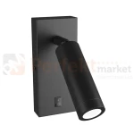 Kinkiet z wyłącznikiem Madara Slim MR11 Switch 1xGU10 230V IP20 140x60x25 czarny perfekt market olsztyn