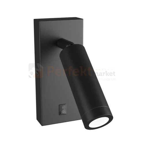 Kinkiet z wyłącznikiem Madara Slim MR11 Switch 1xGU10 230V IP20 140x60x25 czarny perfekt market olsztyn