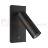 Kinkiet z wyłącznikiem Madara Slim MR11 Switch 1xGU10 230V IP20 140x60x25 czarny perfekt market olsztyn