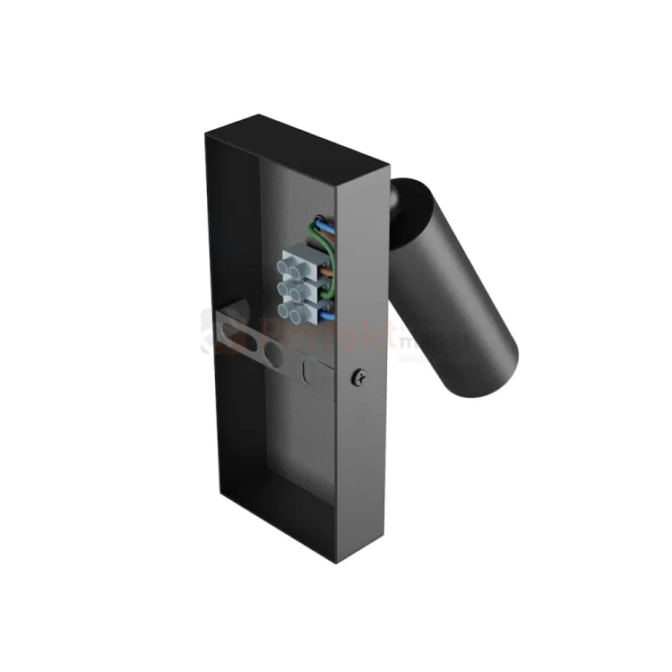 Kinkiet z wyłącznikiem Madara Slim MR11 Switch 1xGU10 230V IP20 140x60x25 czarny perfekt market olsztyn