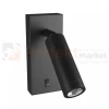 Kinkiet z wyłącznikiem Madara Slim MR11 Switch 1xGU10 230V IP20 140x60x25 czarny perfekt market olsztyn