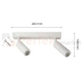 Listwa Madara Slim MR11 2xGU10 230V IP20 260x54x160 biała perfekt market olsztyn