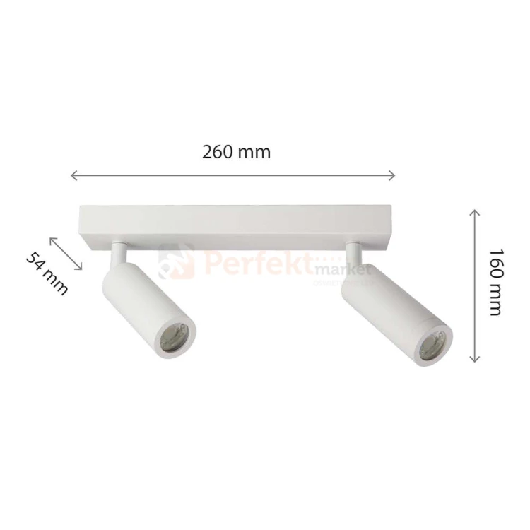 Listwa Madara Slim MR11 2xGU10 230V IP20 260x54x160 biała perfekt market olsztyn
