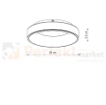 Plafon sufitowy LED NIKKI ROUND 32W 2700lm 3000K 120° IP20 okrągły biały perfekt market olsztyn