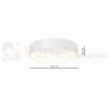 Plafon sufitowy LED OHIO 40W 1680lm CCT 2700-3000-4000K IP20 okragły biały perfekt market olsztyn