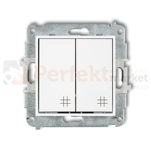 KARLIK MINI łącznik krzyżowy podwójny biały mat 25MWP-66