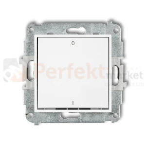 KARLIK MINI łącznik dwubiegunowy biały mat 25MWP-9