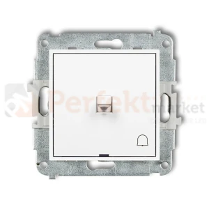 KARLIK MINI łącznik zwierny dzwonek w stylu amerykańskim biały mat 25MWPUS-4