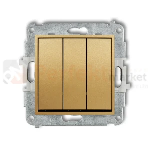KARLIK MINI łącznik potrójny złoty 29MWP-7