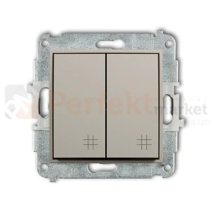 KARLIK MINI łącznik krzyżowy podwójny taupe 60MWP-66