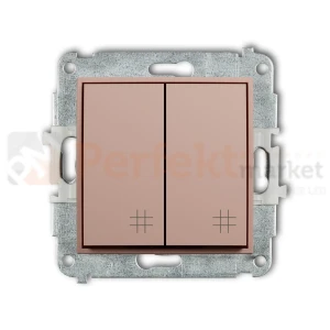 KARLIK MINI łącznik krzyżowy podwójny łososiowy 62MWP-66