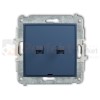 KARLIK MINI łącznik jednobiegunowy ze schodowym w stylu amerykańskim (dwa klawisze bez piktogramów, osobne zasilanie) navy blue 64MWPUS-10.21 perfekt market olsztyn