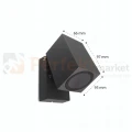 kinkiet led ścienny regulowany szary RAL716 1xgu10 3.webp
