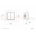 KARLIK MINI łącznik jednobiegunowy ze schodowym (dwa klawisze bez piktogramów, wspólne zasilanie) szałwiowy 61MWP-10.11 perfekt market olsztyn