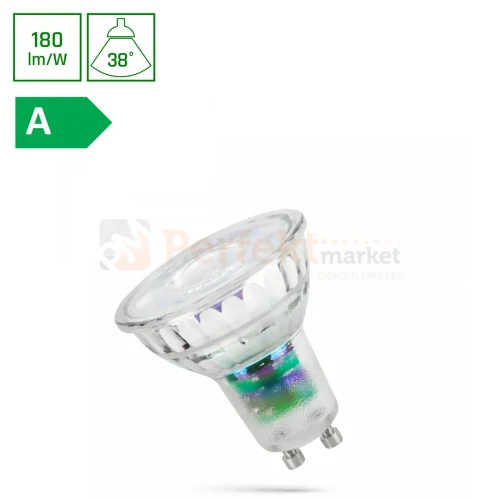 Żarówka LED GU10 230V 2,5W 3000K 450lm 38° szklana PREMIUM A-CLASS perfekt market olsztyn