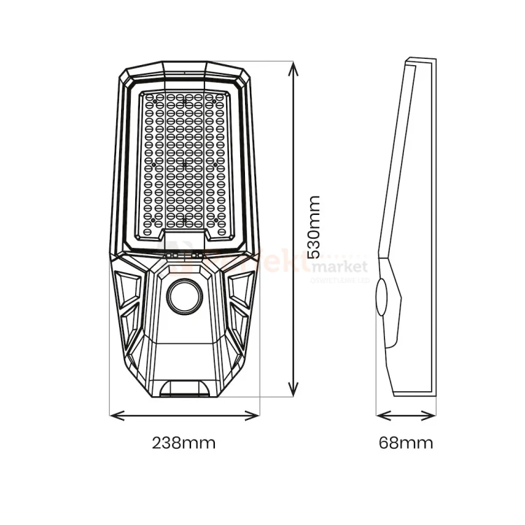 Latarnia solarna KOBRA II lampa uliczna solarna 400W 2400lm 4000K IP65 (5).webp