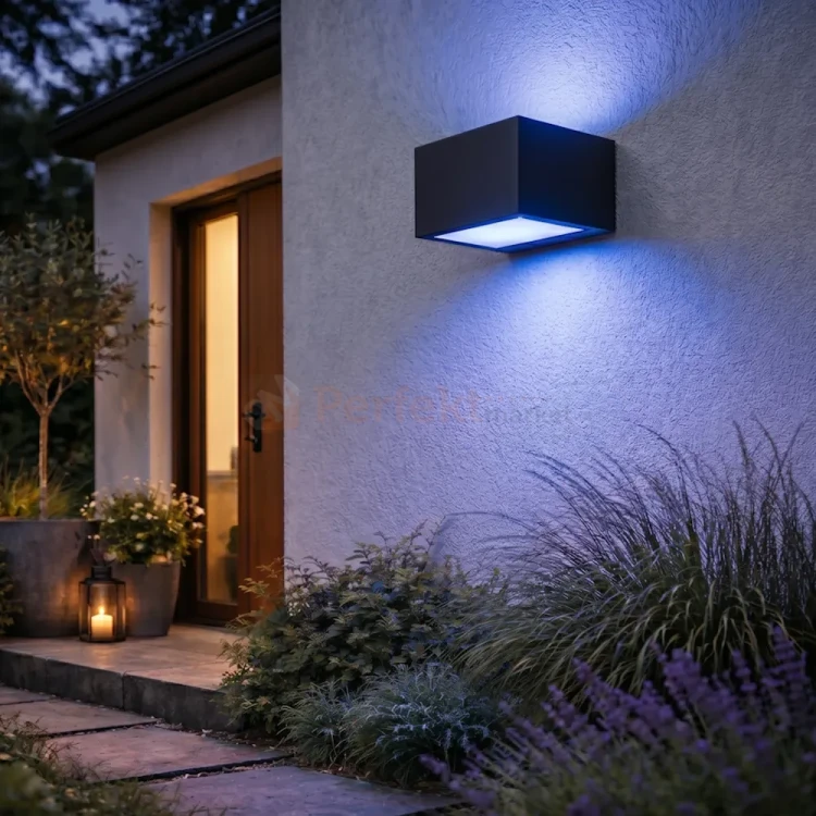 Kinkiet zewnętrzny góra/dół BRICK 14W 600lm IP44 RGBW+ WiFi Smart+ ciemnoszary perfekt market olsztyn